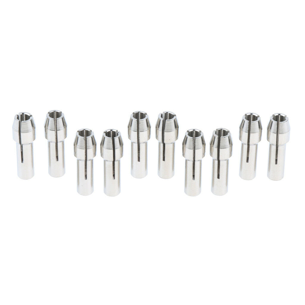 10 Pieces Mini Drill Bit Collet Chuck 2.35mm, Rotary Tool, Stainless Steel
