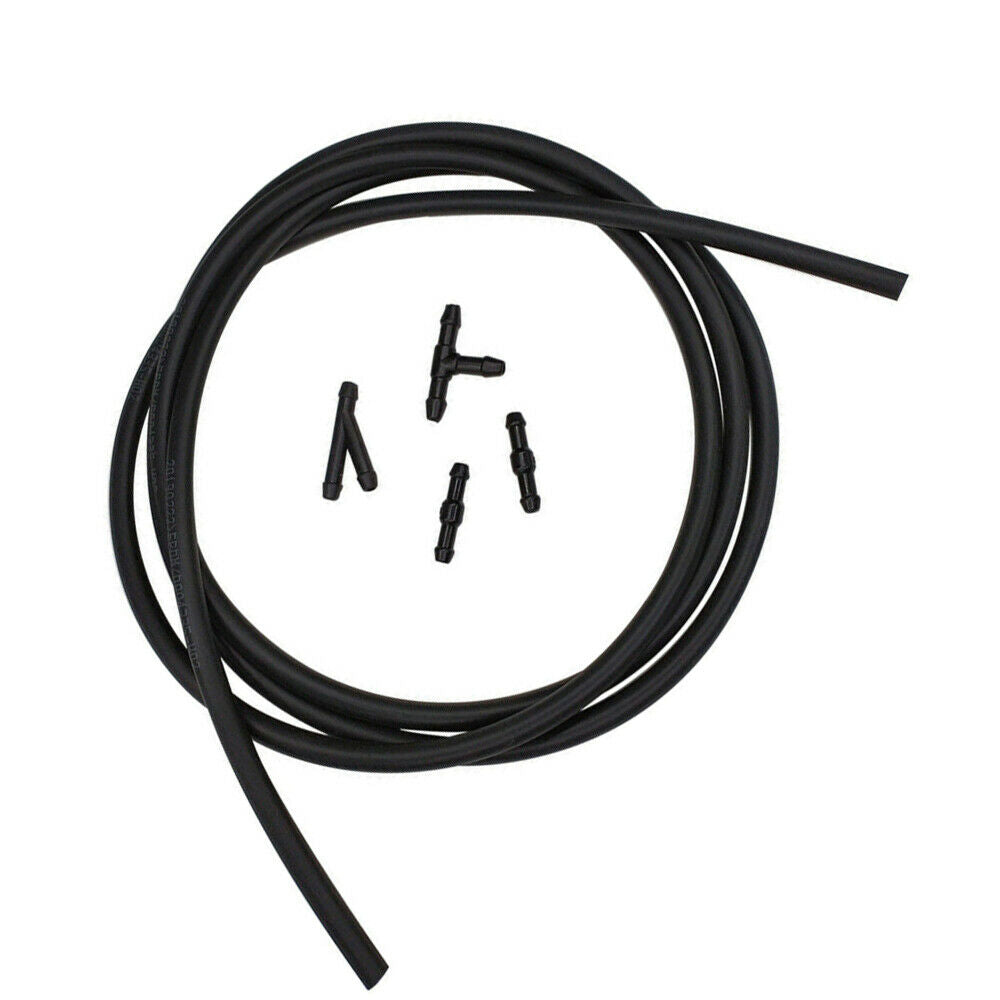 For Nozzle Pump 2m Windscreen Wiper Washer Jet Tube Pipe Hose w/ T Y Connector