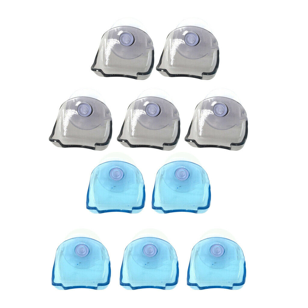 10 Pieces Modern Plastic Suction Cup Mens Razors Rack Bathroom Shaver Holder