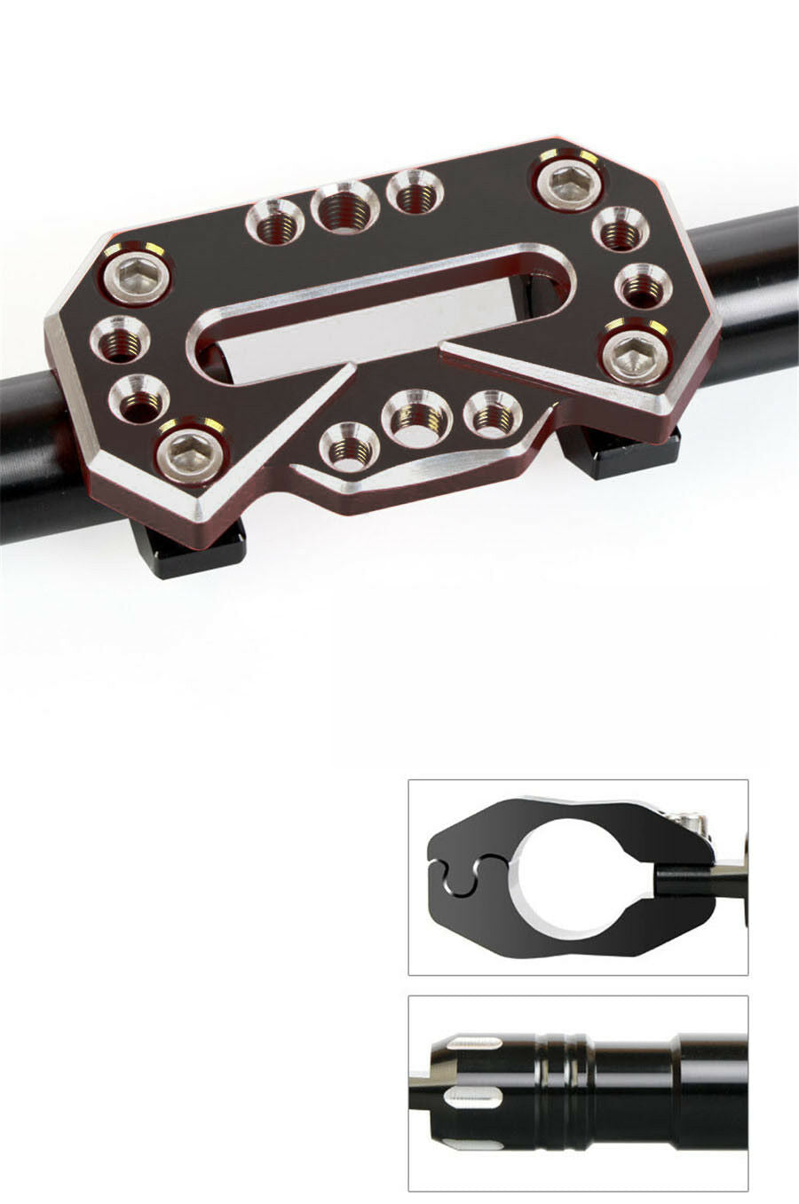 Motorcycle CNC Aluminum Alloy Balance Bar Length Free Stretch Black Solid Shaft