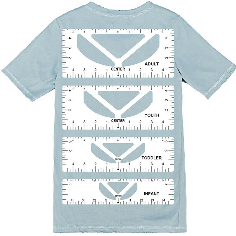 4Pcs T-Shirt Ruler Guide Vinyl T-Shirt Alignment Tool Designs on T-shi.l8