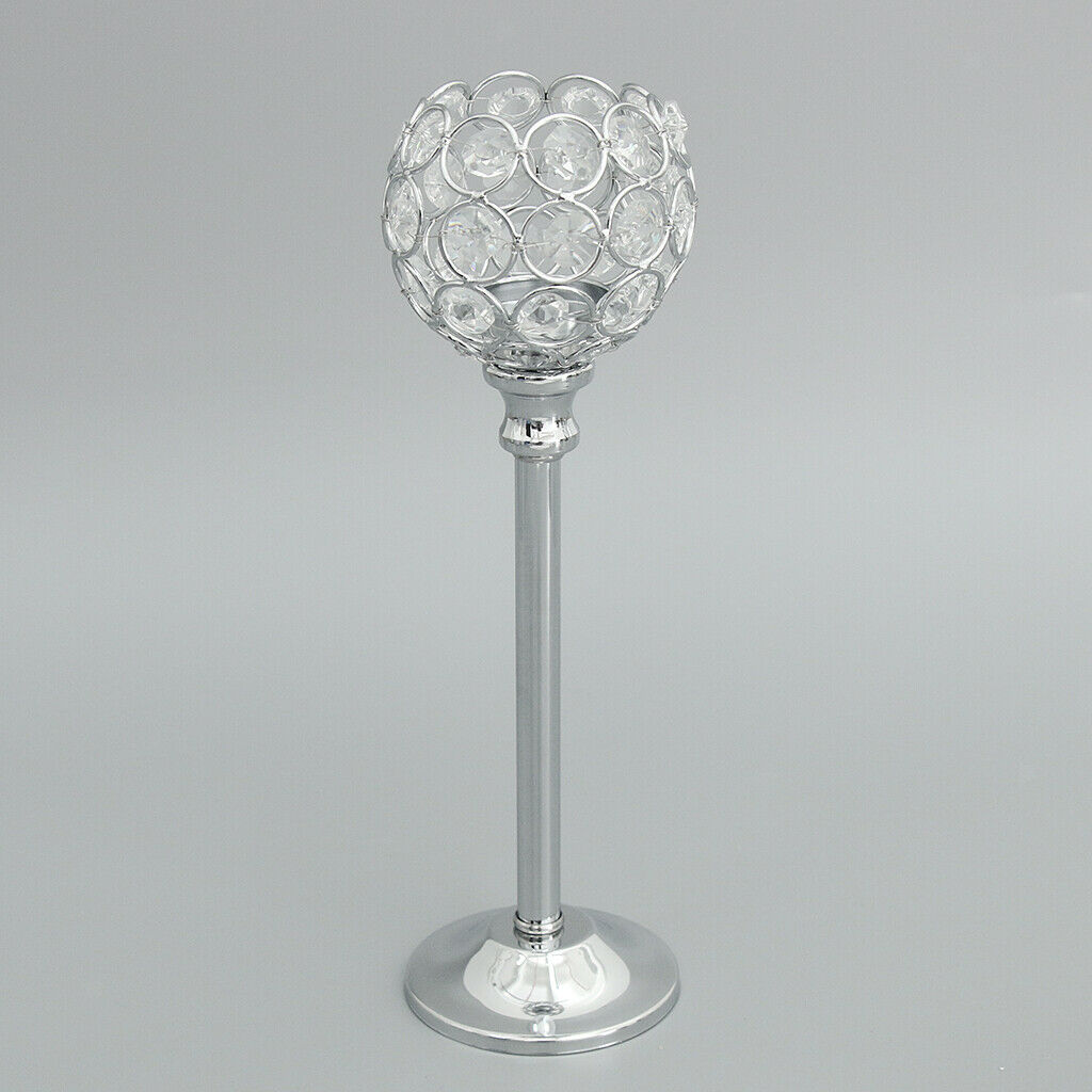 2pcs Mosaic Crystal Wedding Present Candlestick Candle Tea Light Holder Stand