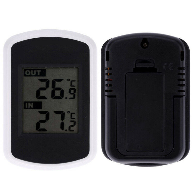 Digital LCD Indoor/ Outdoor Wireless Weather Station w/ Sensor Thermometer Good