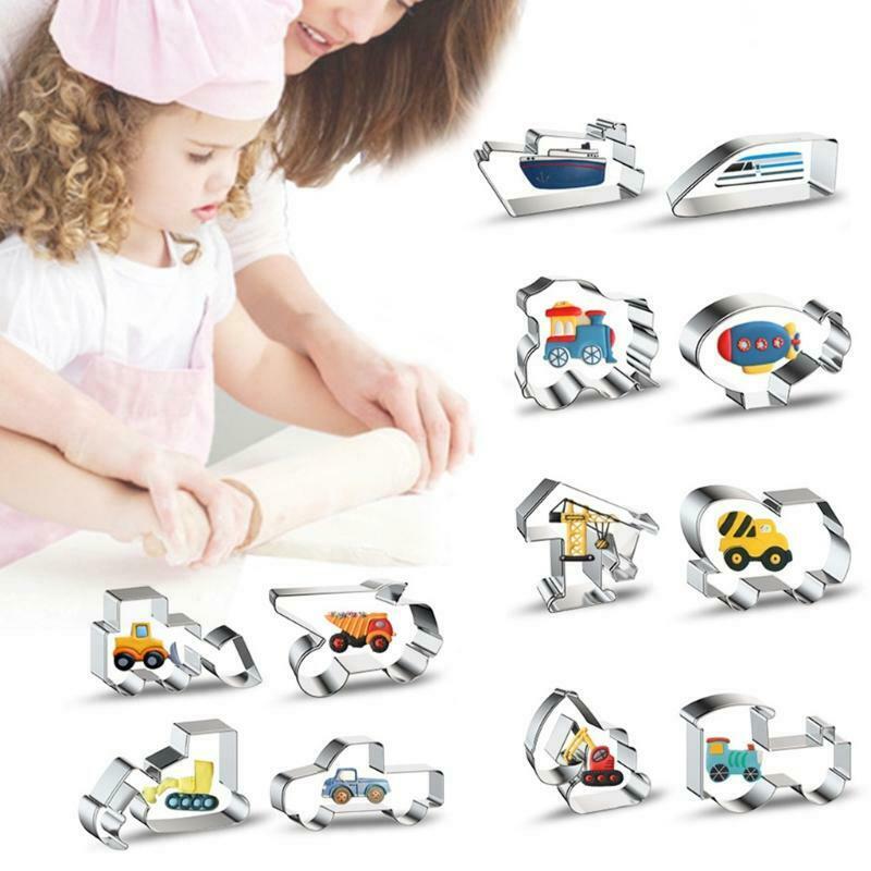 Transportation and Vehicles Cookie Cutter Set Tractor Train Dump Truck Airplane