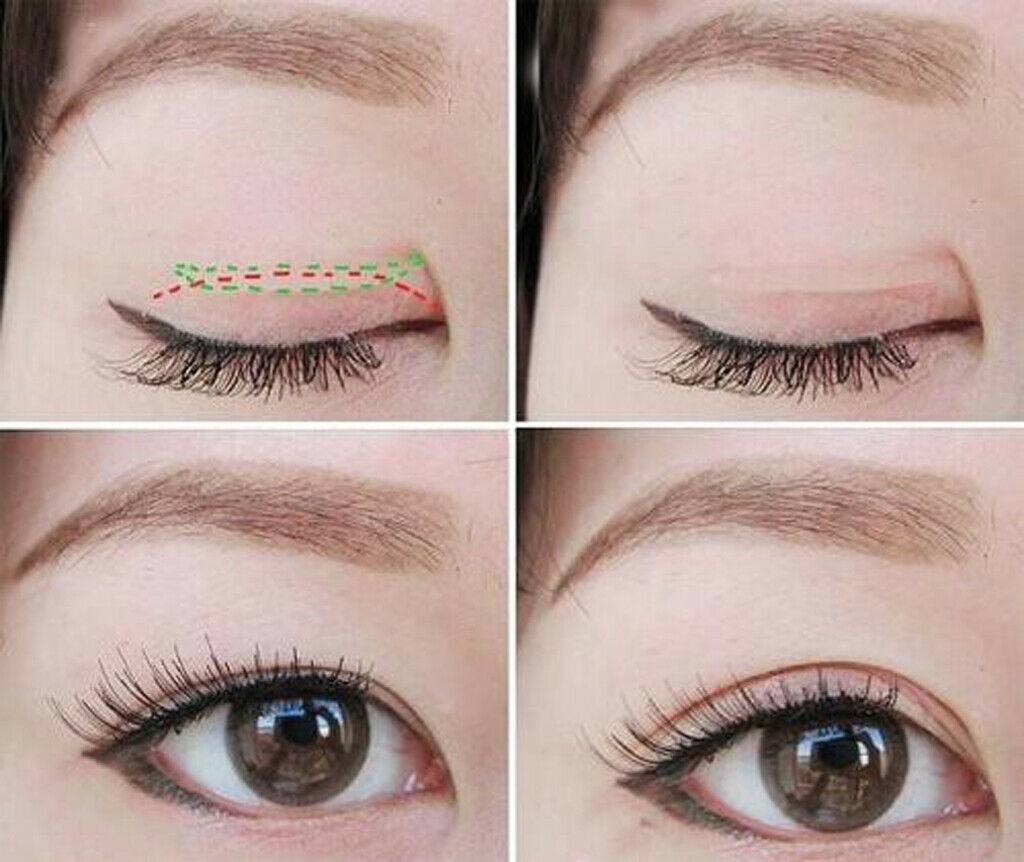 Waterproof Fiber Double Eyelid Strips Lace Instant Eye Lift Tapes Brown