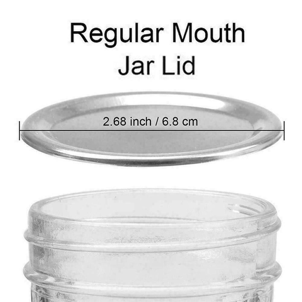 24 PCS Regular Mouth Canning Mason Jar Lids And Rings Split-Type Leak S8W4