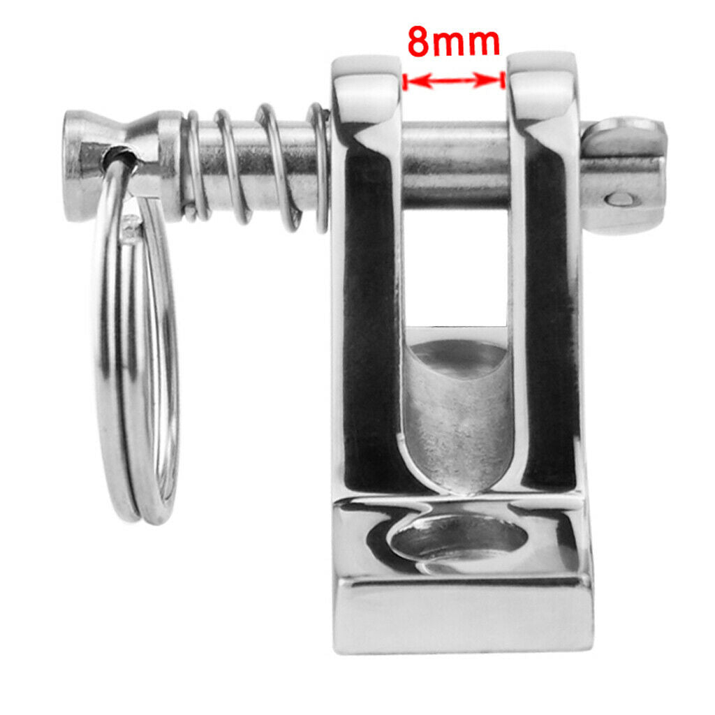 Deck Hinge Boat Bimini Top Fitting Quick Release Pin Ring - Stainless Steel