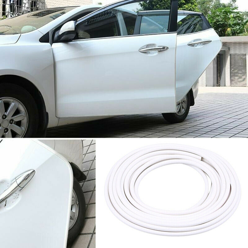 5m White Car Door Edge Guard Trim Molding Rubber Seal Strip Scratch Protector