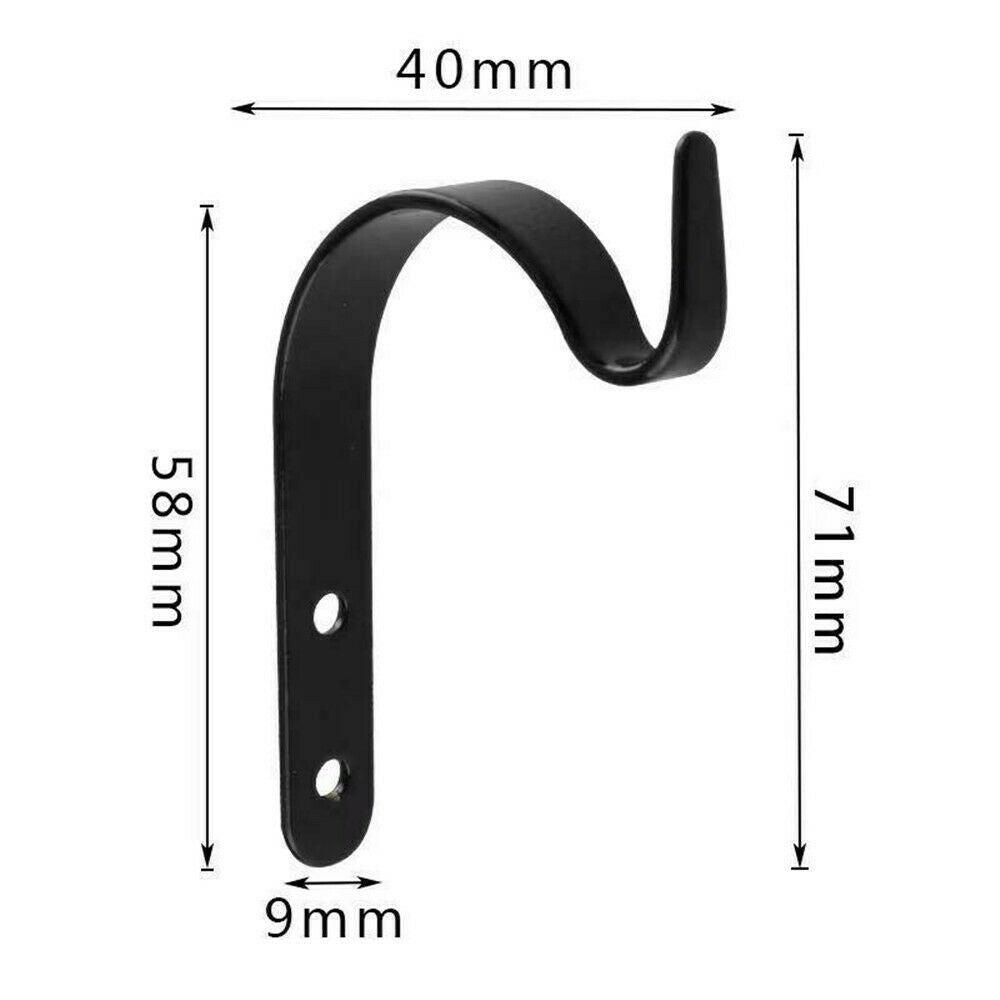 4pcs Hook Wall Decor Brackets Metal Hanging Basket Outdoor Garden Plant Hanger