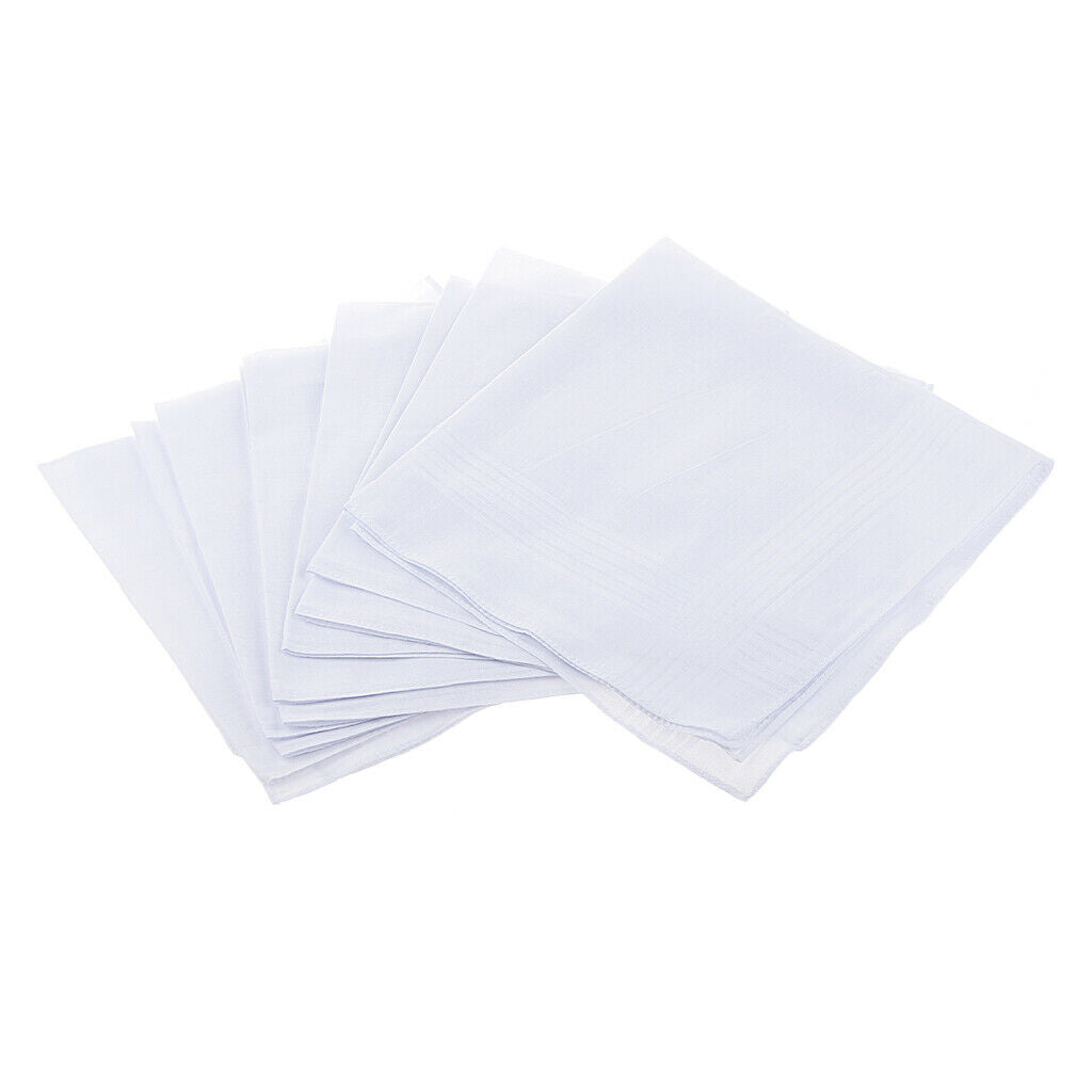 24x Fashion Solid Men's Large Handkerchiefs Wedding Groom's Hankies Towels