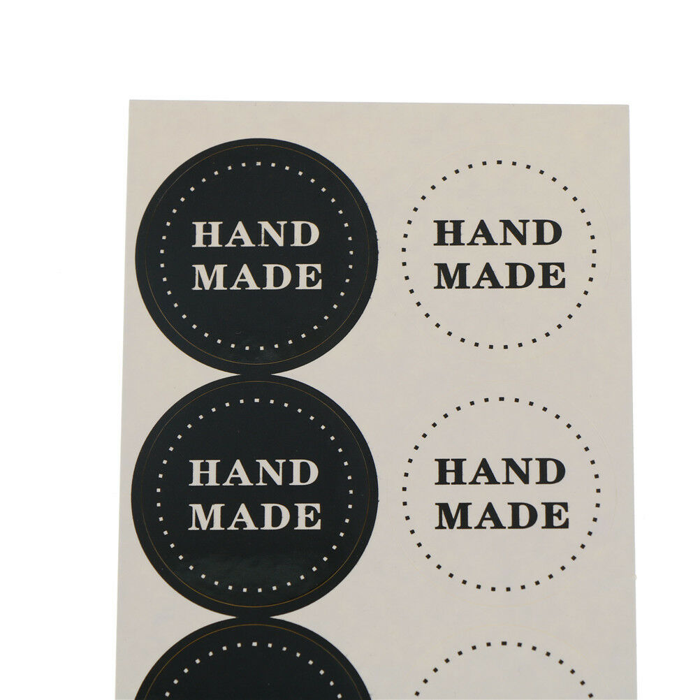 80pcs(10sheet) Black white Handmade Sealing Stickers Gift Box Labels Gift .l8