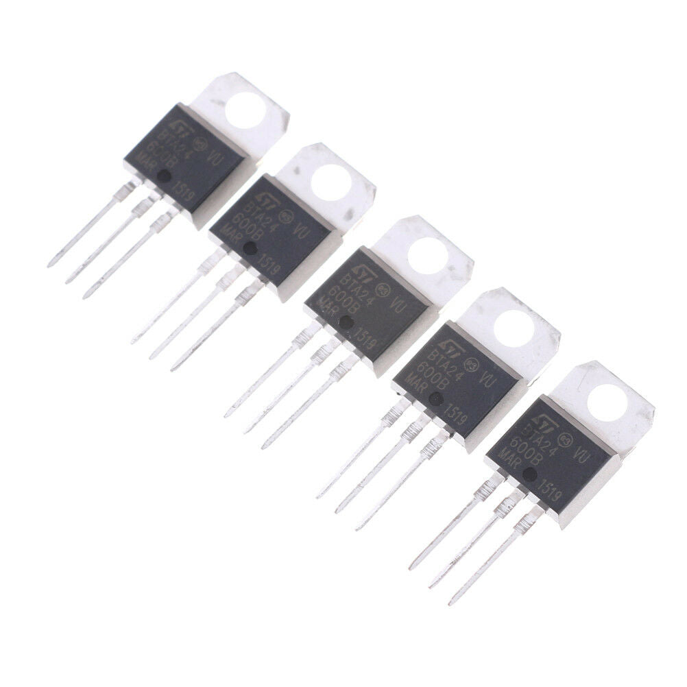 5Pcs BTA24-600B BTA24 TRIAC 600V 24A TO-220A.l8