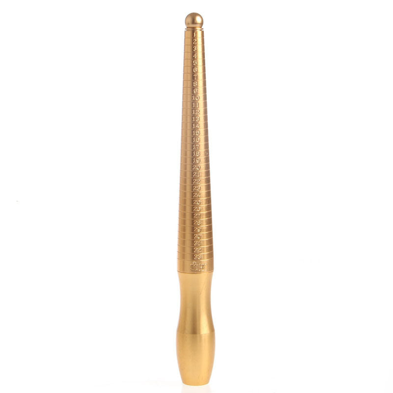 Metal Copper Smooth Ring Gauge Mandrel Sizer Measure Jewelry Stick Finger Tools