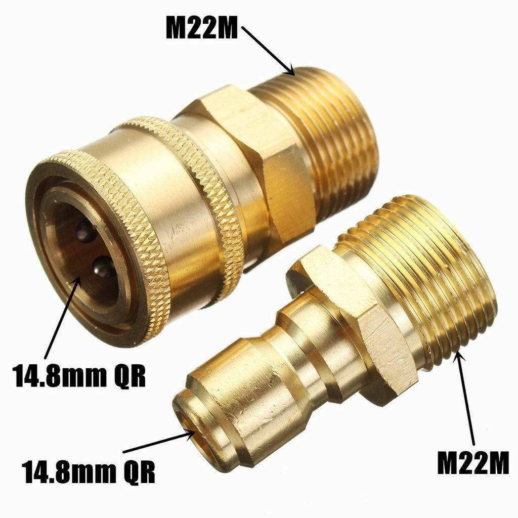2pairs   Fast Release Coupler 3/8" M22 Pressure Washer Pipe Fitting