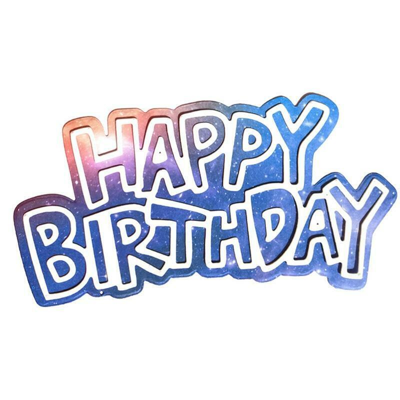 Hollow Happy Birthday Carbon Steel Cutting Dies DIY Scrapbooking Photo Album