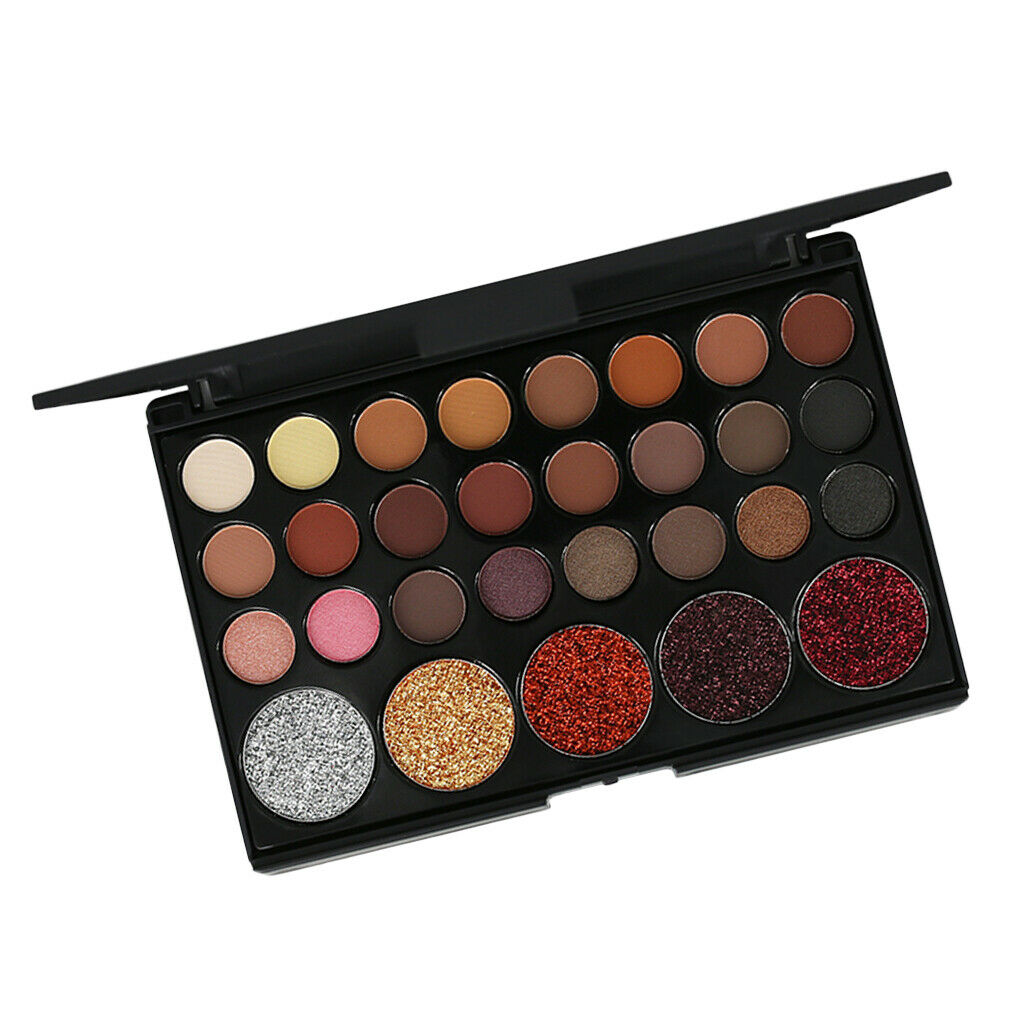 29 Colors Matte Shiny Sequins Eyshadow Makeup Palette & 5pcs Multi-color