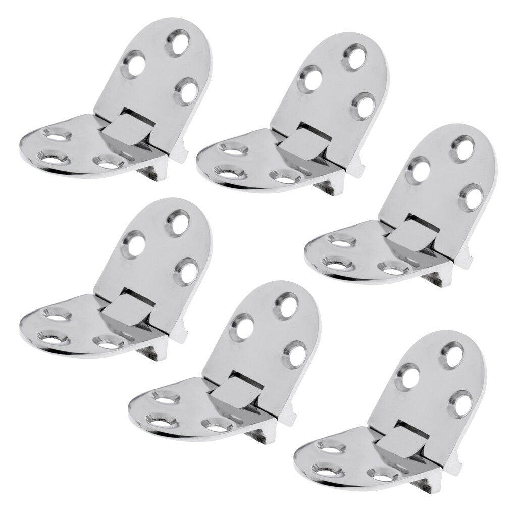 6pcs 316 Stainless Steel Flush Strap Hinge Door Hinge for Marine Boat Yacht