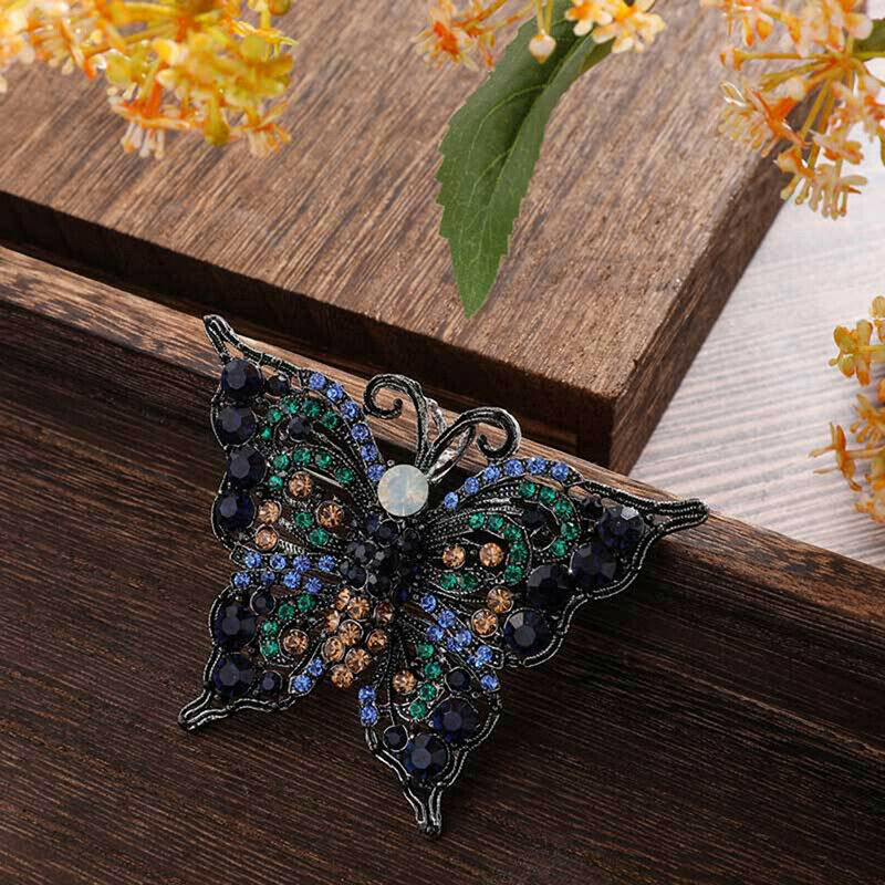 Rhinestones Butterfly Brooch Pins Fashion Costume Jewelry for Women or Gi.l8
