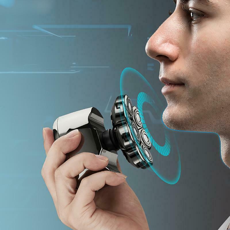 Electric Shaver 8 Head Razor Bald Beard Hair Trimmer Beard Remover Rechargeable