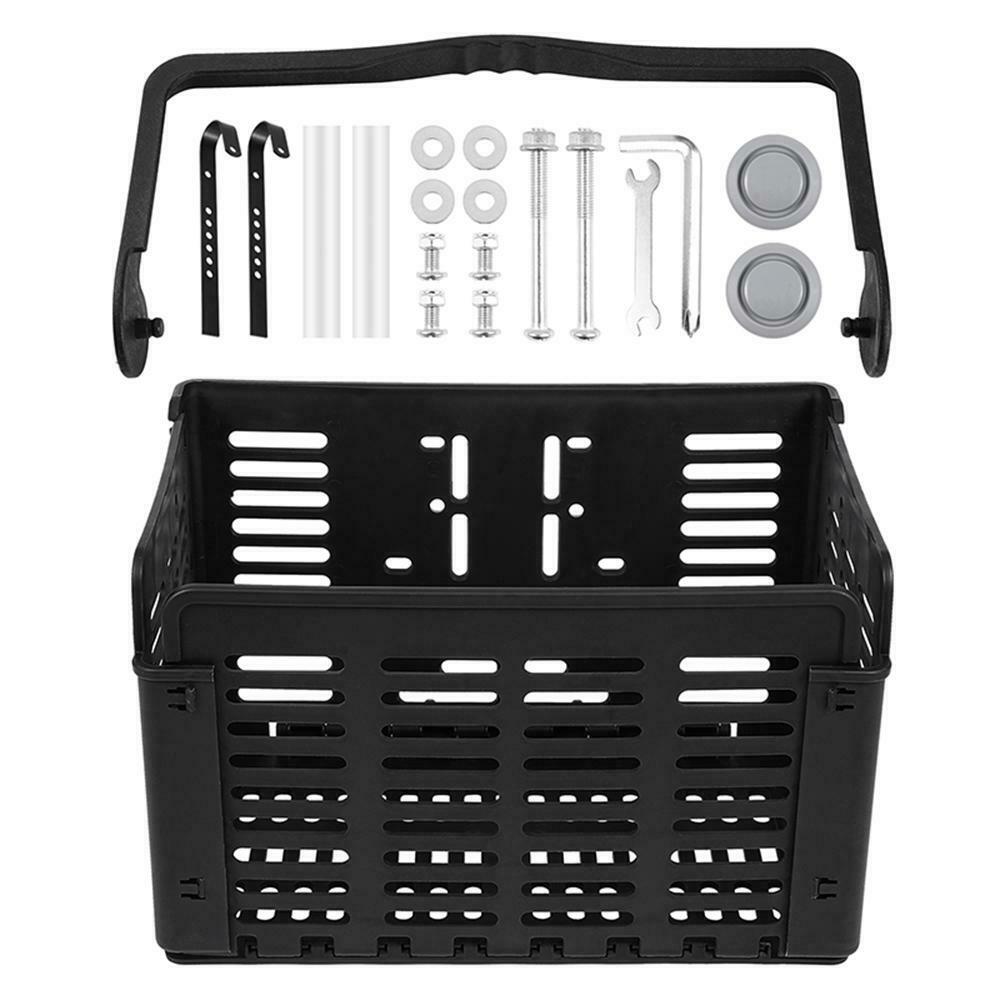 Bicycle Front Foldable Basket Riding Rear Pannier Quick Release Shopping Casing