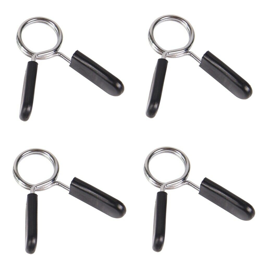 4x Barbell Spring Clamp 24mm Dumbbell Clips Quick Weightlifting Bar Collar