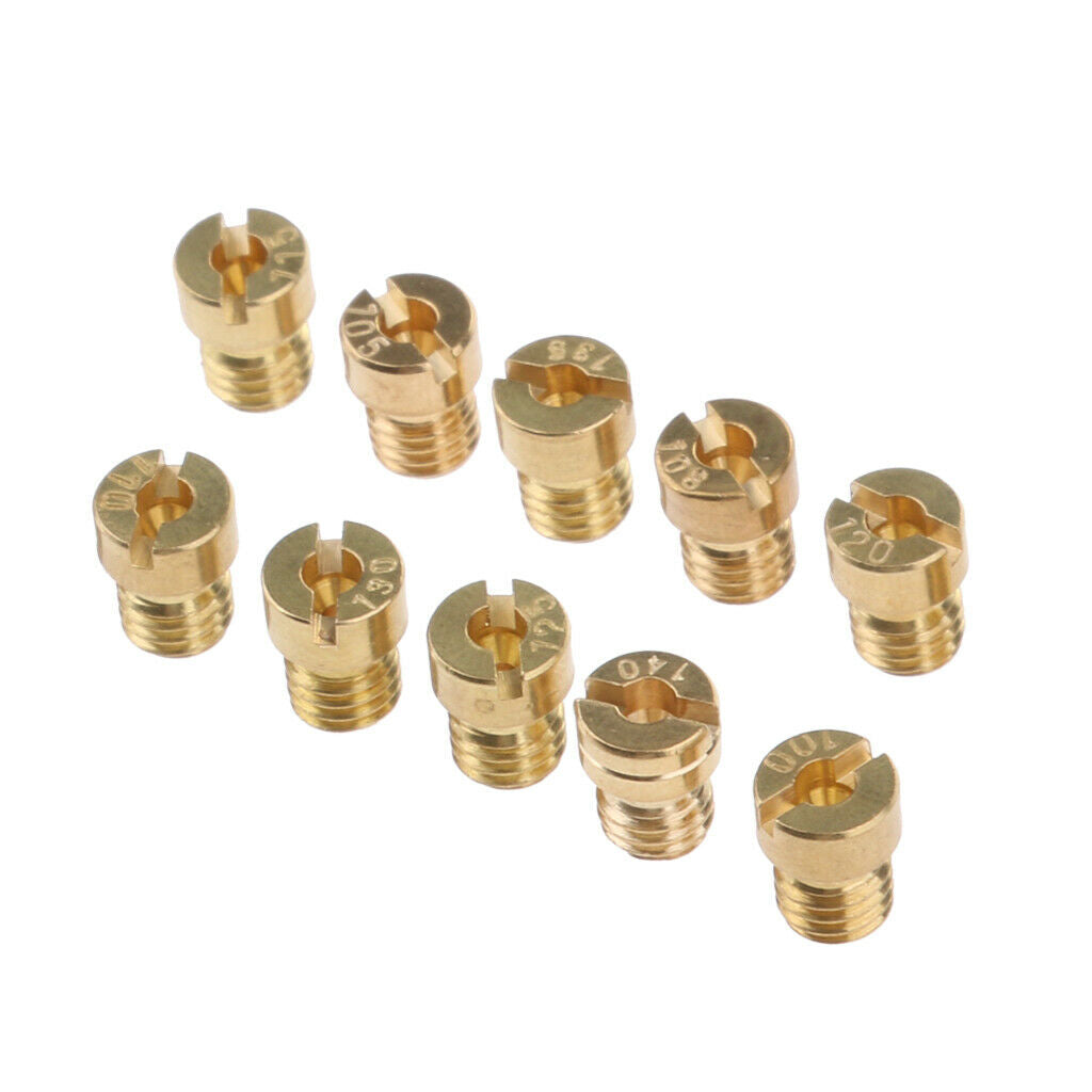 M5 Thread Motorcycle Main Jet Kit Carburetor 100-140 Size Injector Nozzle