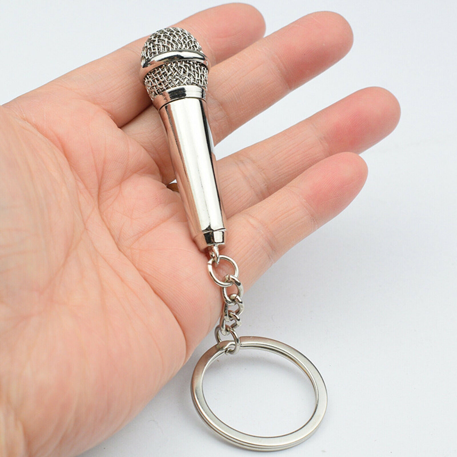 Creative Cute Microphone Keychain Hanging Pendant for Gift for Woman Man
