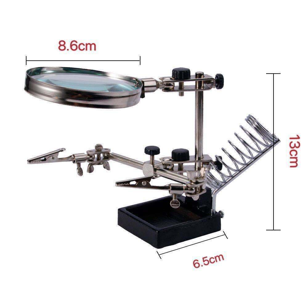 Welding Magnifier Desktop Bracket Welding Station Repair Tool Desk with Light