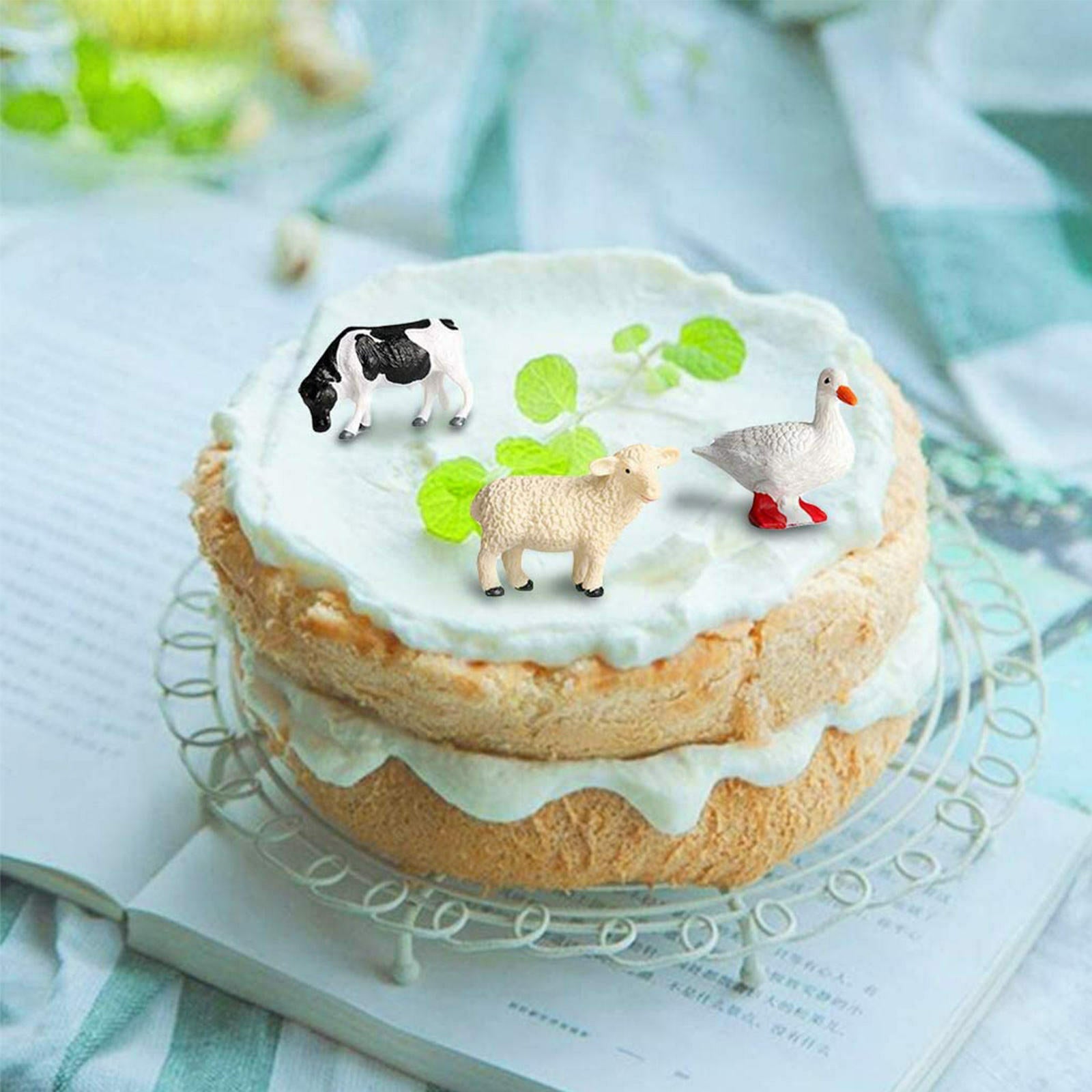 12pcs/set Farm Animals Figures, Realistic Simulation Jumbo Domestic Animal Toys
