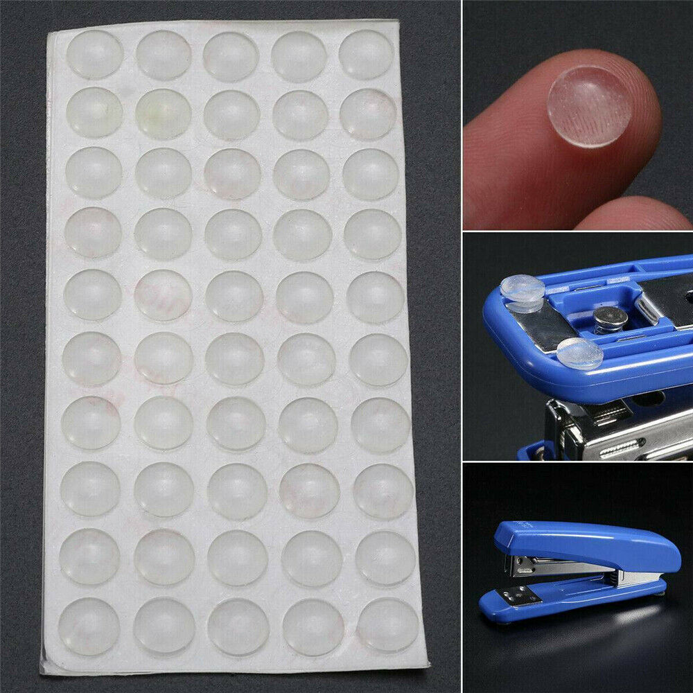 100X Self-Adhesive Rubber Feet Semicircle Bumper Door Buffer Clear Silicone Pad
