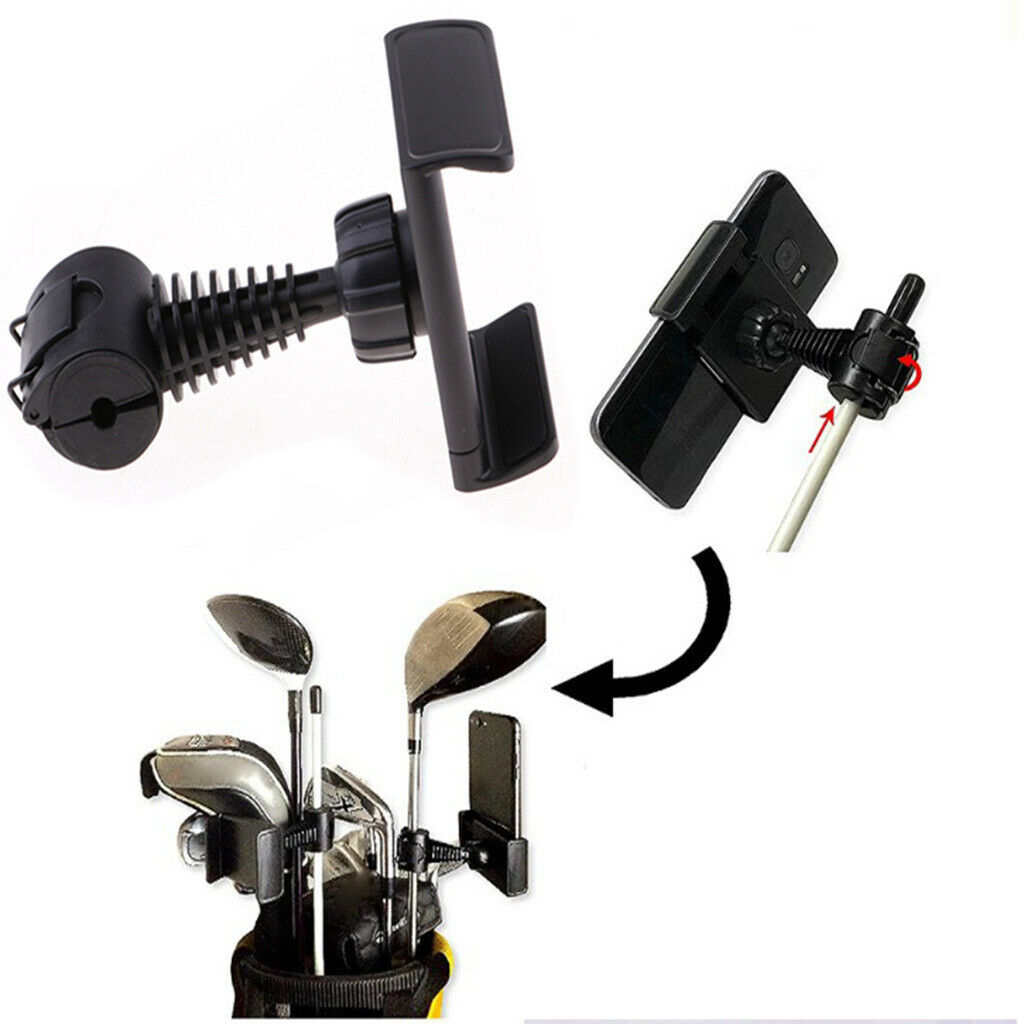 Golf Phone Holder Alignment Shaft Club Cellphone Clip Swing Recording Jaws Clamp