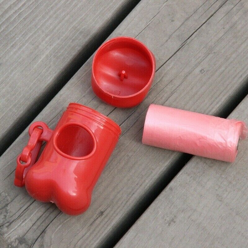 Poo Bag+ Dog Waste Pet Litter Box Mini Dedicated Poop Storage Box Bone Shape 5PC