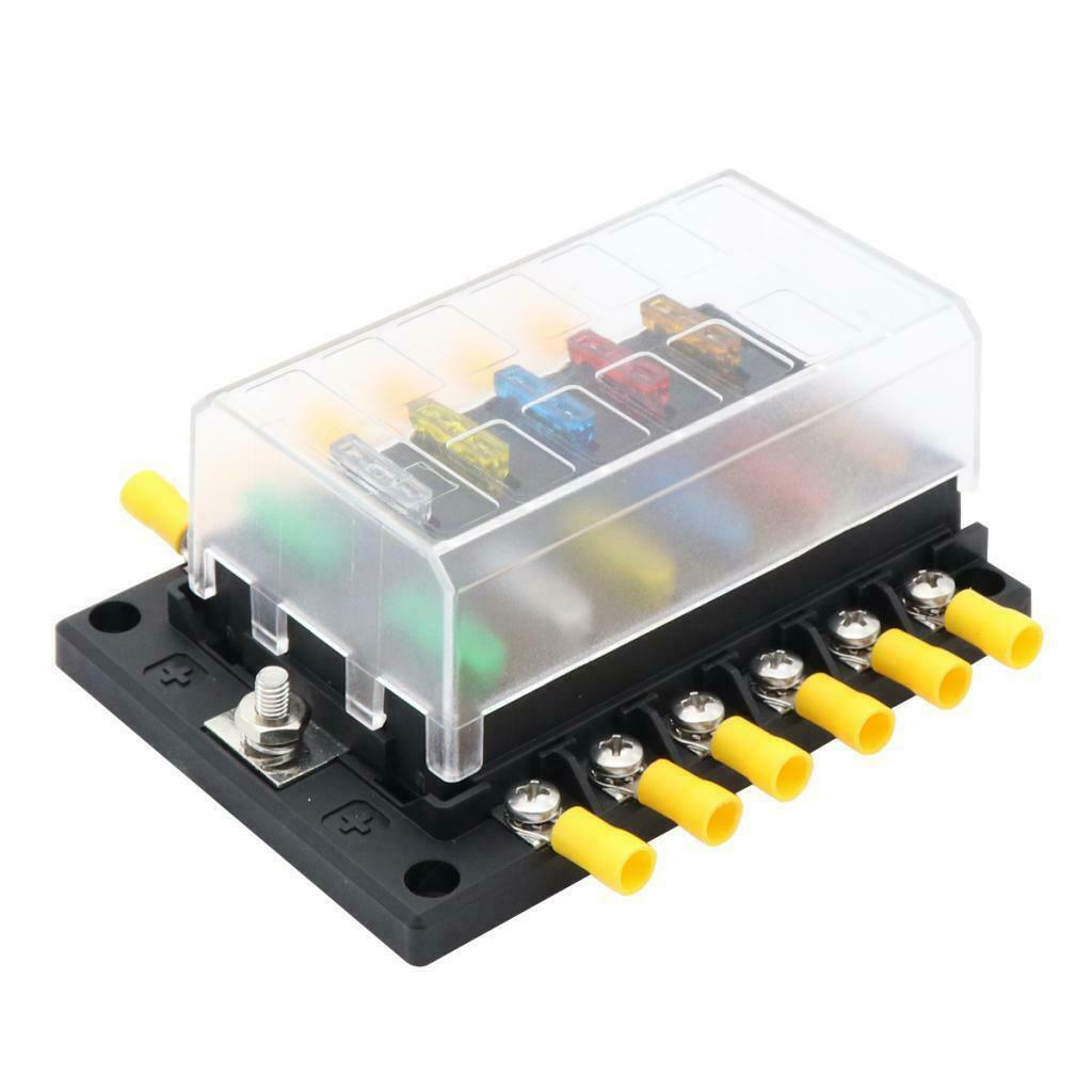 12 Way Blade Fuse Box LED Light Indicator And Protective Cover For