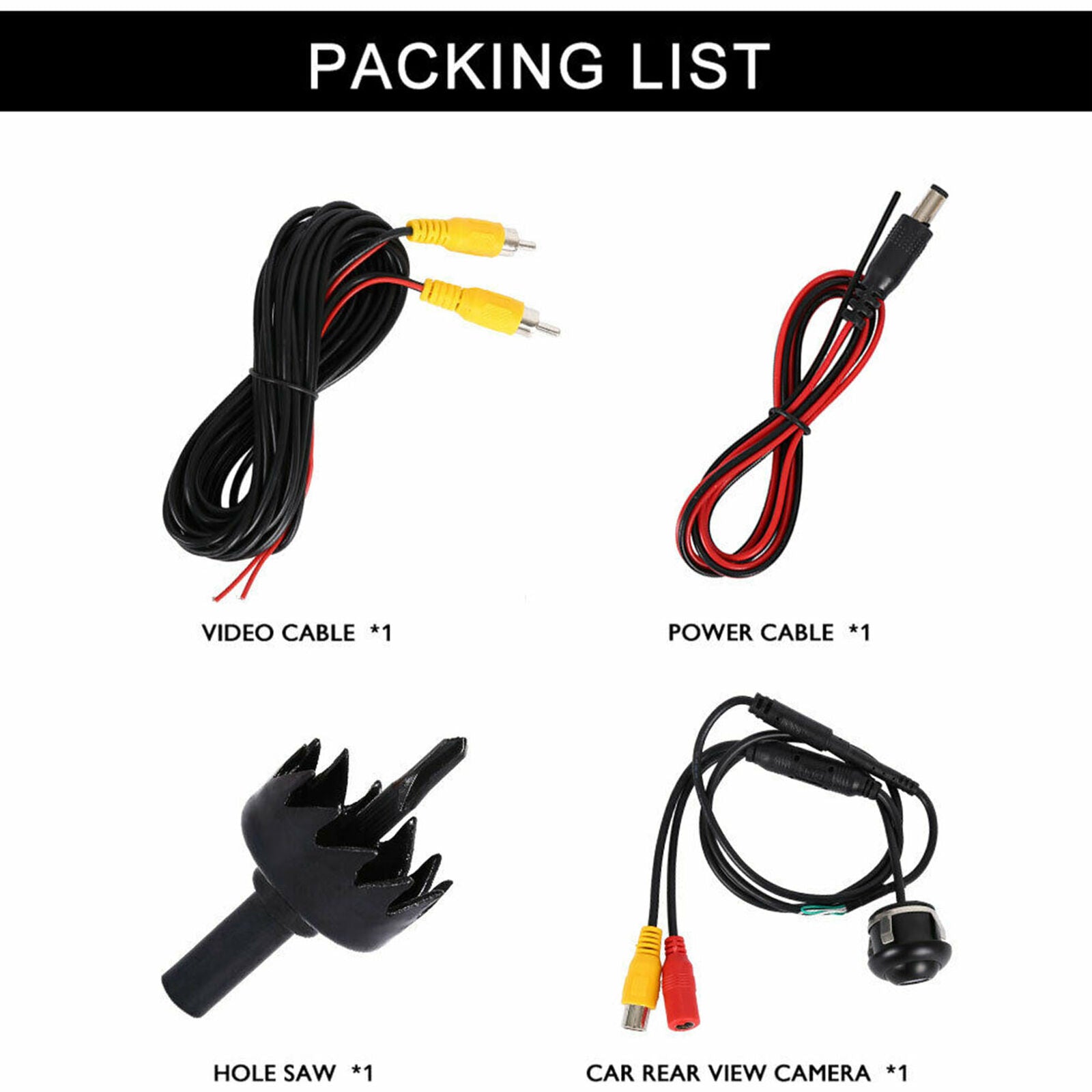 360° HD CCD Waterproof Car Rear View Reverse Backup Parking Camera Night Vision