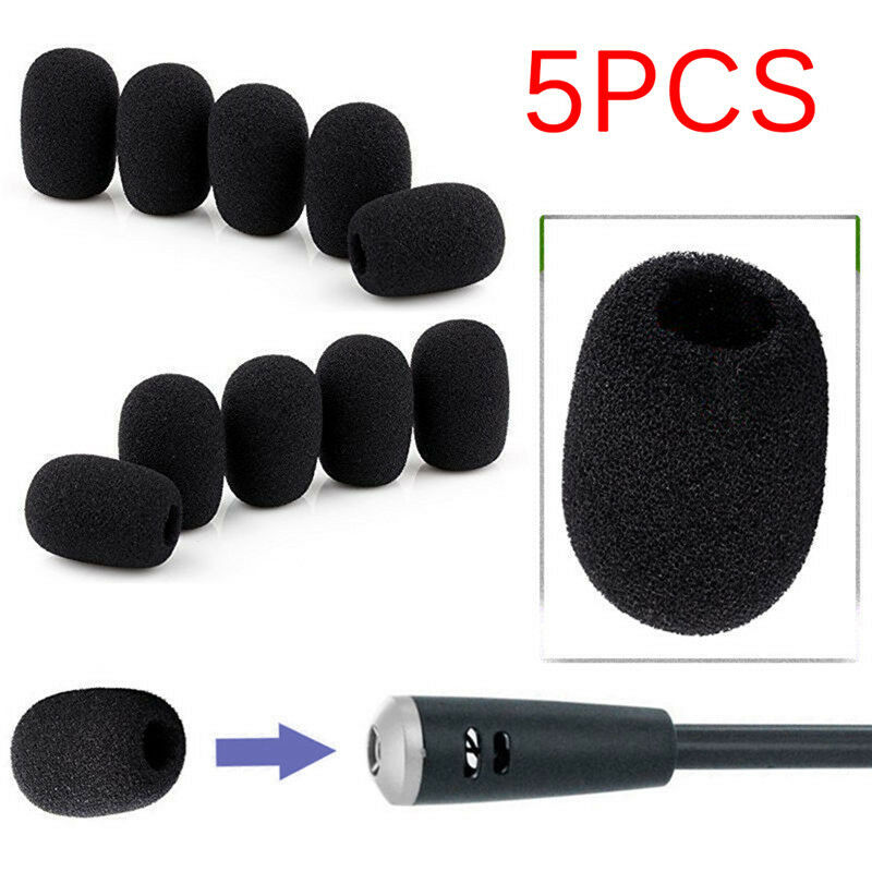 5PCS Mic Microphone Windscreen Soft Foam Pad Mic Cover Holder Sponge Ski.l8