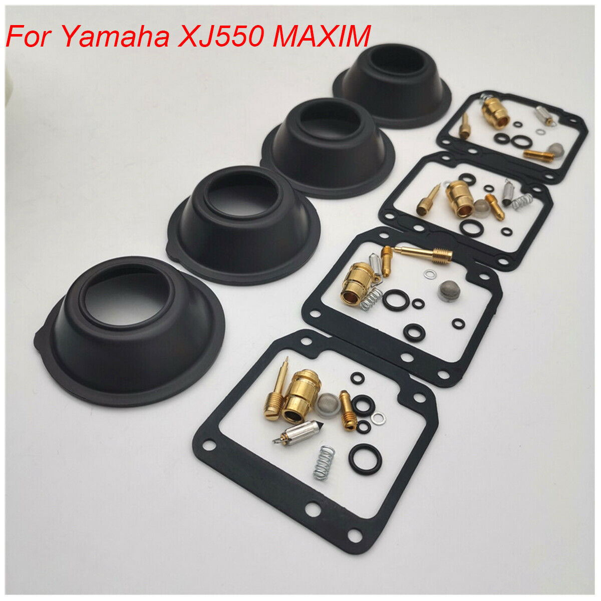 4 Sets for Yamaha XJ550 1981-1983 Motorcycle Carburetor Repair Kit W /Diaphragm