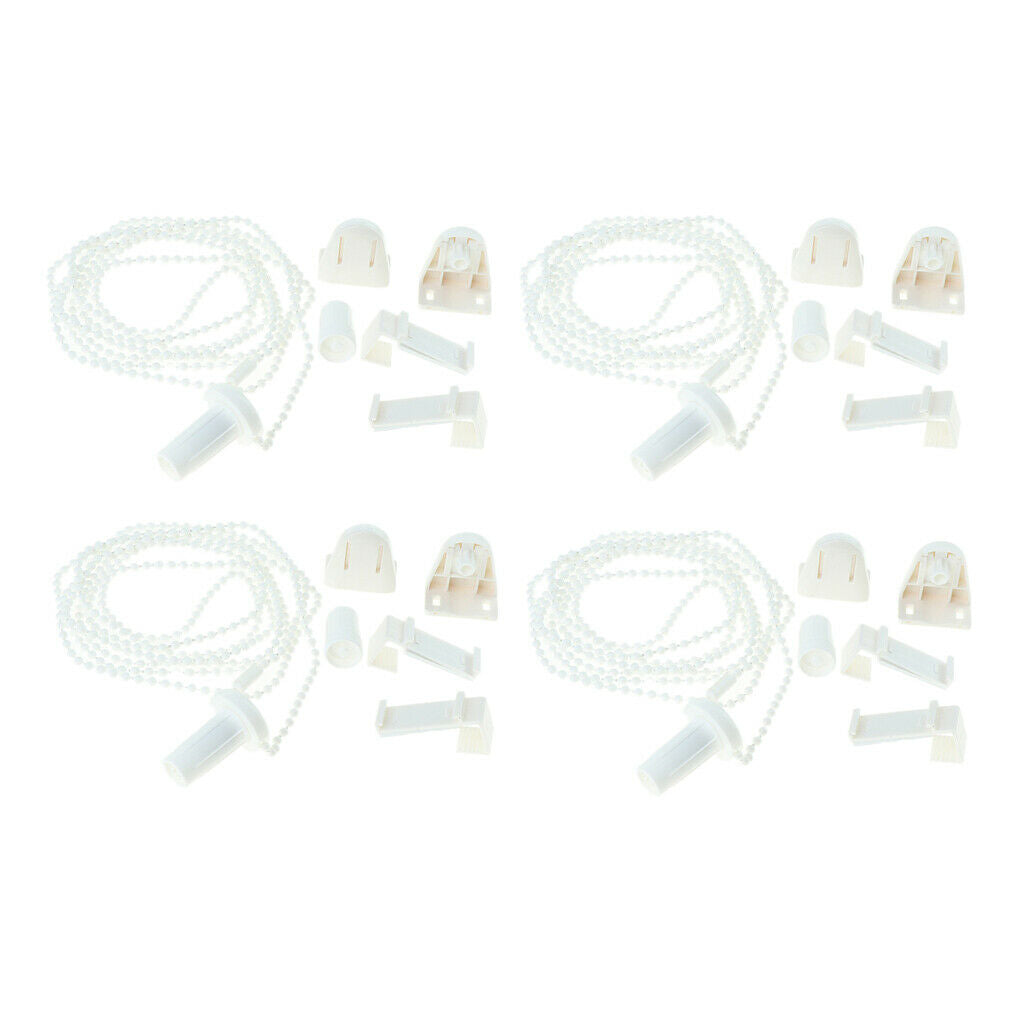 4x 17mm Roller Shade Clutch Bracket Chain 850mm Bead Chain Fitting Kit