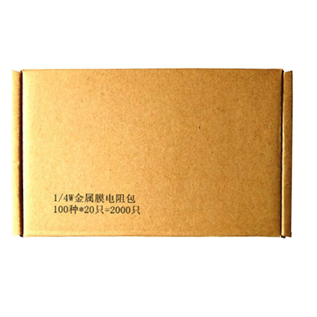 2000x Precision Metal Film Resistors 100 Set Values Electronic Product 1/4