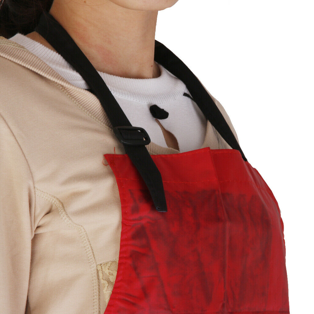 Pro Hair Cut Cutting Salon Stylist Beauty Apron Hairdressing Cloth Red Black