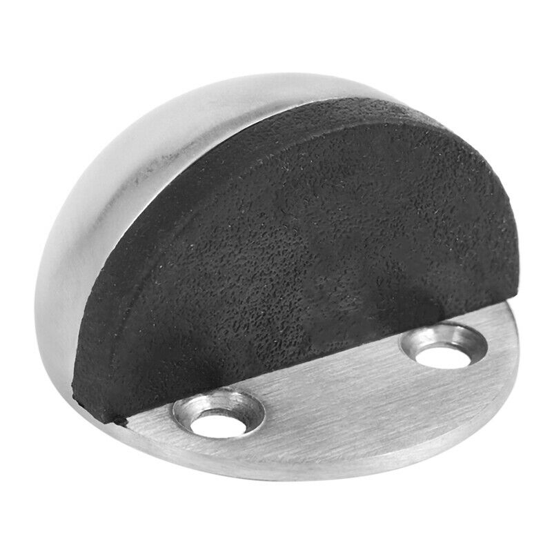 4 Pieces Stainless Steel Floor Door Stopper, Oval Floor Mounted Half Moon DoorI6