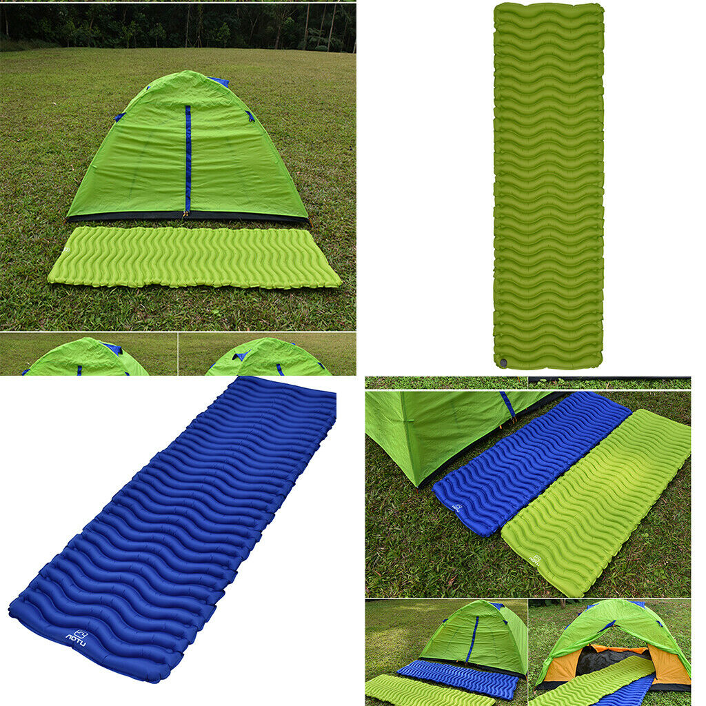 Ultralight Portable Inflatable Sleeping Pad Bed Mat Camp Tent Cushion Green