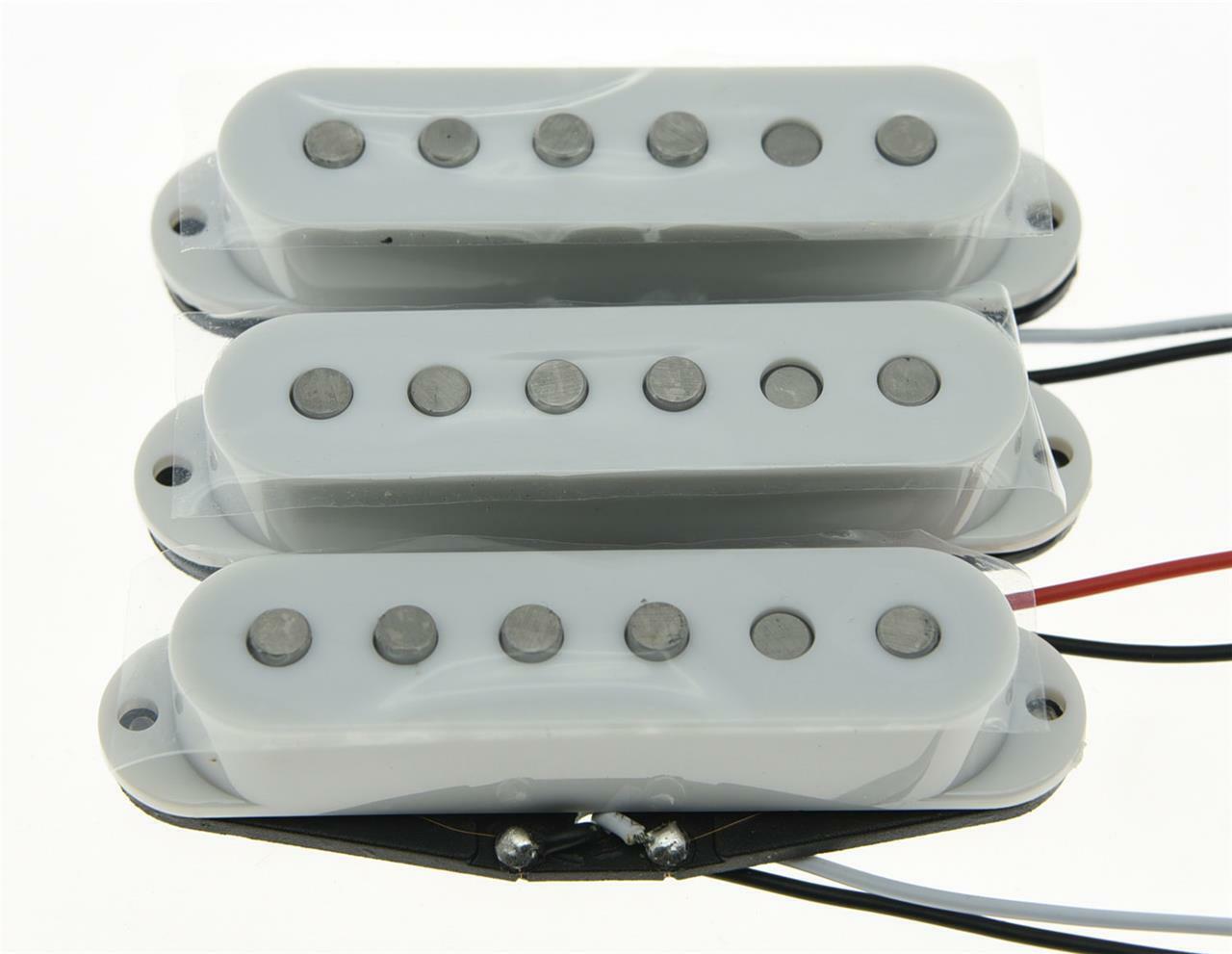 Set of 3 N/M/B White Alnico 5 Single Coil Pickups ST Strat SSS Pickup Set