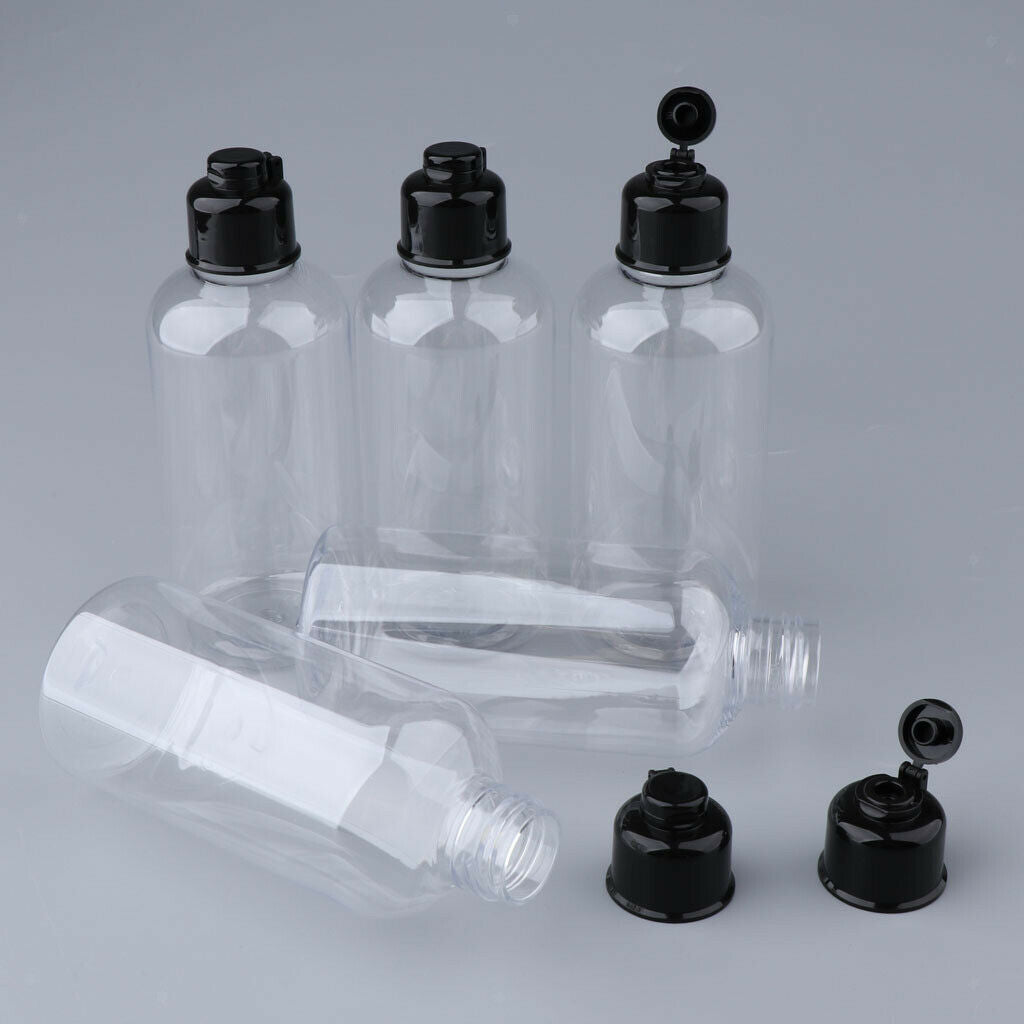 10Pcs Refillable 200ml Clear Empty Bottles With Flip   for Shampoo Lotion