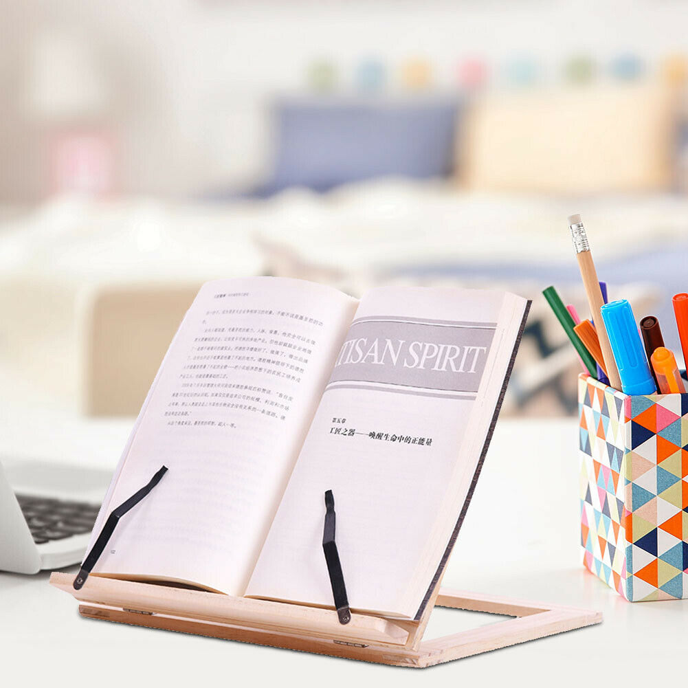 Adjustable Wooden Book Stand Reading Rest Holder Portable Document Stand Tool