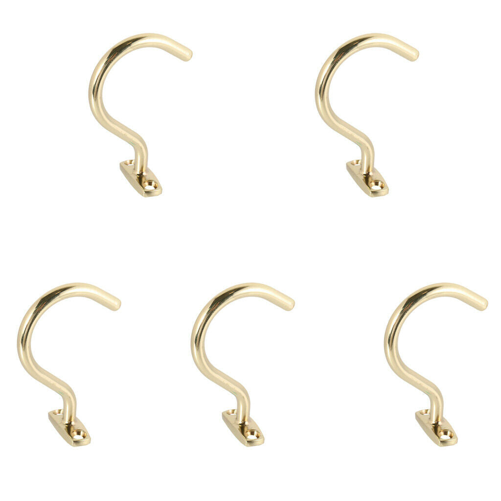 5 Pieces Snooker Billiard Pool Cue Brass Hook Pool Cue Hanger Pool Table