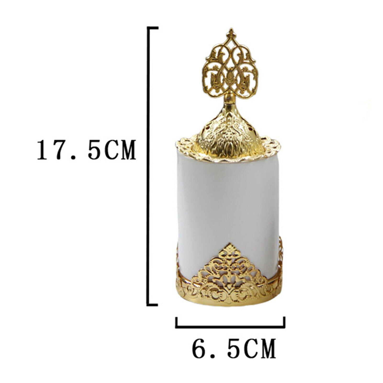 Metal Incense Burner Frankincense Portable Oil Diffuser for Aromatherapy white
