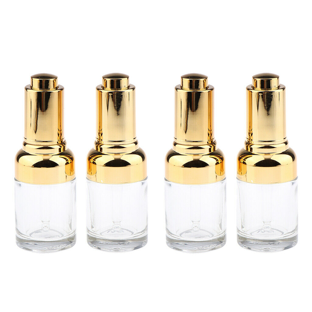 4x Empty Dropper Bottles Essential Oils Dispenser Perfume Pipette Vial 30ml
