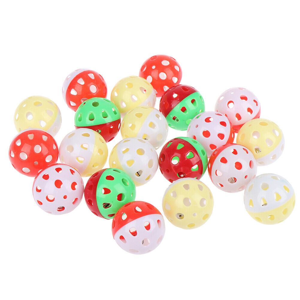 5pcs Toys for Cats Ball with Bell Playing Chew Rattle Plastic Ball Intera.l8