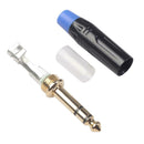 2x 6.35mm Stereo   Connector for DIY Microphone Audio Soldering Adapter
