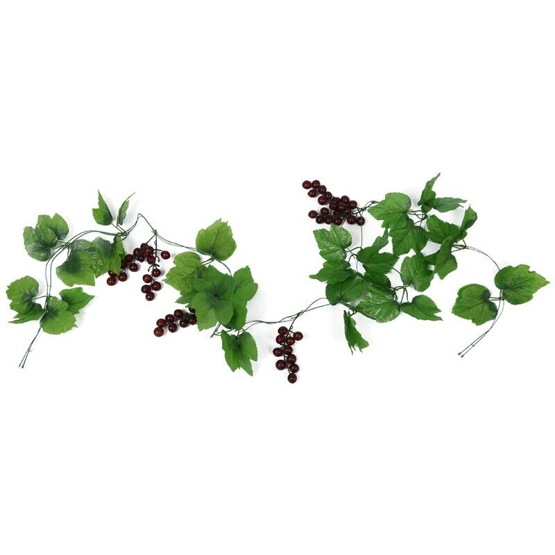 2x Artificial Grape Vine Garland Fruit for Home Garden Decoration D9F9F9